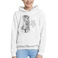 Alice Adventures Wonderland Vintage Book Quote Lewis Carrol Graphic Youth Hoodie