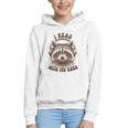 Audio Book Reader Book Lover Raccoon I Read With My Ears Graphic Youth Hoodie