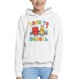 Back To School Checkered Book Pencil Groovy Teacher Student Graphic Youth Hoodie