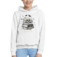 Boo Skeleton Skull Books Halloween Women School Teacher Kid Premium Graphic Youth Hoodie