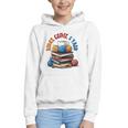 “Books Coffee & Yarn Enthusiast Cozy Reader Graphic Youth Hoodie