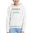 Books Coffee Cats Social Justice Graphic Youth Hoodie Books Coffee Cats Social Justice Graphic Youth Hoodie