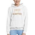 Dogs Books & Coffee Graphic Youth Hoodie