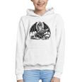 Dragon Reading Book Bookworm Books Dragon Learning Graphic Youth Hoodie