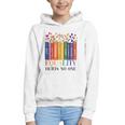 Equality Hurts No One LGBTQ Pride Books And Flowers Graphic Youth Hoodie