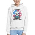 A Good Day To Read a Book Reading Eagle With American Flag Graphic Youth Hoodie