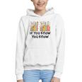 If You Know You Know 6 7 Reading Books Merry Christmas Graphic Youth Hoodie