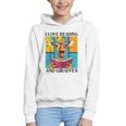 Love Reading And Giraffes Cute Giraffe Reading Book Lovers Graphic Youth Hoodie