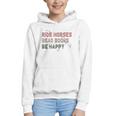 Ride Horses Read Books Be Happy Horse Riders Quote Graphic Youth Hoodie