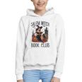 Salem Witch Book Club Bookish Retro Halloween Cat Graphic Youth Hoodie Salem Witch Book Club Bookish Retro Halloween Cat Graphic Youth Hoodie