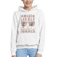 Teacher Summer Break Most Likely To Read Books All Summer Graphic Youth Hoodie