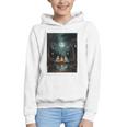 Vintage Ghost Book Reading Camping Gothic Halloween Teachers Graphic Youth Hoodie