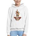 Woman And Books Stack Afro Girl Book Lover Graphic Youth Hoodie