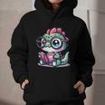 Adorable Book Lover Basilisk With Reading Glasses Cute Graphic Youth Hoodie