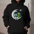 Astronaut Reading Book To Alien Shirt Moon Space Lover Kids Graphic Youth Hoodie