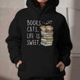 Book Lovers Books Cats Life Is Sweet Cat Lovers Graphic Youth Hoodie