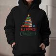 All Booked For Christmas Librarian Reader Xmas Pajama Graphic Youth Hoodie