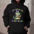 All Booked For Mardi Gras Crocodile Reading Book Teacher Graphic Youth Hoodie