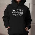 Christmas Book Lover Santa Dashing Through One More Chapter Graphic Youth Hoodie