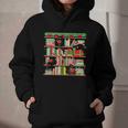 Christmas Cat Santa Bookshelves Book Lover Reader Graphic Youth Hoodie