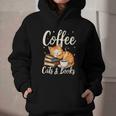 Coffee Cats And Books Lover For Women & Men Coffee Graphic Youth Hoodie