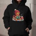 Cozy Gingerbread Christmas Reading Book Xmas Snowflakes Fall Graphic Youth Hoodie
