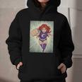 The Crimson Crescent 90s Retro Comic Book Superheroine Art Graphic Youth Hoodie