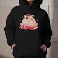 Cute Books And Coffee Crochet Valentines Day Tee For Couples Graphic Youth Hoodie