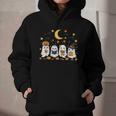 Cute Ghost Drinking Coffee Halloween Fall Ghost Book Reading Graphic Youth Hoodie