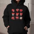 Cute Reading Hearts Valentine Day Book Lover Teacher Student Graphic Youth Hoodie