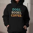 Dogs Books Coffee Book Lover Dogs Coffee Graphic Youth Hoodie