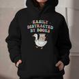 Easily Distracted By Books Silly-Goose Bookish Library Read Graphic Youth Hoodie