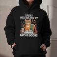 Easily Distracted By Cats And Books Book Lover Cat Graphic Youth Hoodie