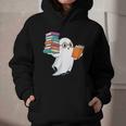 Ghost Reading Books Halloween Library Graphic Youth Hoodie