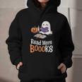 Halloween Teacher Women Cute Reading Ghost Read More Books Graphic Youth Hoodie
