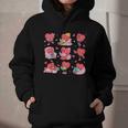 Hearts Reading Book Lovers All Booked For Valentine Graphic Youth Hoodie