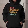 It's A Good Day To Read A Book Retro Vintage Teacher Graphic Youth Hoodie