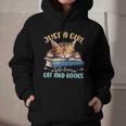 Just a Girl Who Loves Cats And Books Kitties Pet Art Lover Graphic Youth Hoodie Just a Girl Who Loves Cats And Books Kitties Pet Art Lover Graphic Youth Hoodie
