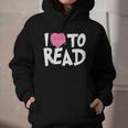 I LOVE TO READ Reading Books Bookworm Library Day Novelty Graphic Youth Hoodie