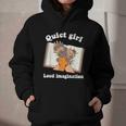 Quiet Girl Loud Imagination Book Lover Bookworm Reader Graphic Youth Hoodie