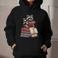 Raccoon Reading Books Matching Bookworm Readers Librarian Graphic Youth Hoodie