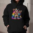 Rainbow Pride Bigfoot Reading Book With Heart Glasses Graphic Youth Hoodie