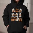 Read Boo KS Read More Bo KS Cute Ghost Reading Book Graphic Youth Hoodie