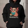 Readsolotl Kawaii Axolotl Reading Book Lover Graphic Youth Hoodie
