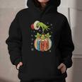 Retro Christmas Ornament Book Christmas Teacher Librarian Graphic Youth Hoodie