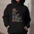 Sip Tea Pet Cats Read Books Repeat Book Cat Lover Graphic Youth Hoodie Sip Tea Pet Cats Read Books Repeat Book Cat Lover Graphic Youth Hoodie
