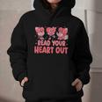 Valentine Day Book Read Your Heart Out Lovers Teacher Kids Graphic Youth Hoodie