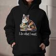 Womens Girls Books I Do What I Want Calico Cat Lover Graphic Youth Hoodie