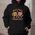 Women's Read Your Heart Out Teacher Valentines Reading Book Love Graphic Youth Hoodie