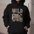 Zoo Animals Wild About Reading Books Reader Lover Librarian Graphic Youth Hoodie